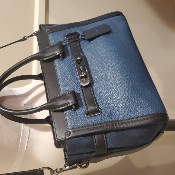 Coach Swagger 27 Suede Colorblock Bag - Picture 7 of 15